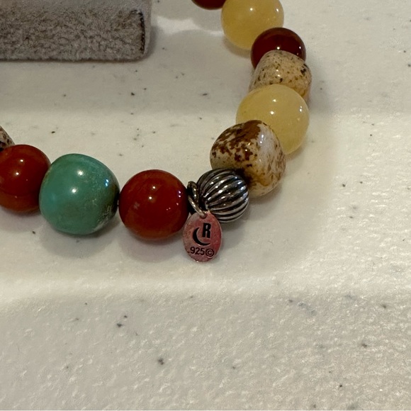 Carolyn Pollack Relios Gemstone Bracelet 925 sterling turquoise, jasper, calcite - Picture 11 of 13